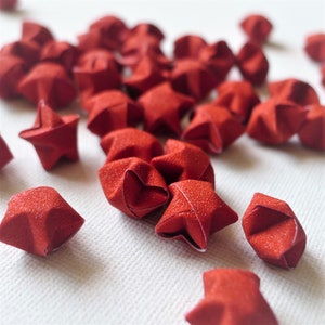 80 Pó de Fada Mágico Origami Estrelas da Sorte com Brilho Vermelho Apaixonante (Frete grátis para todo o mundo para pedidos acima de US$ 35)