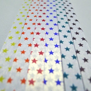 ESTRELAS - Tiras de papel Glow in the Dark Pure Shimmer Origami Lucky Star - Conjunto completo de 6 (envio grátis para todo o mundo para pedidos acima de US$ 35)