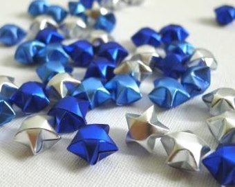 100 Frozen Cool Shine Brushed Steel effect Origami Lucky Stars  (Free Ship worldwide for order more than USD35)