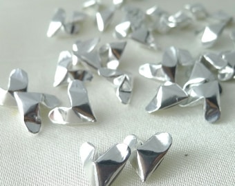 50 Love Struck Liquid Silver Origami Lucky Hearts - custom order available