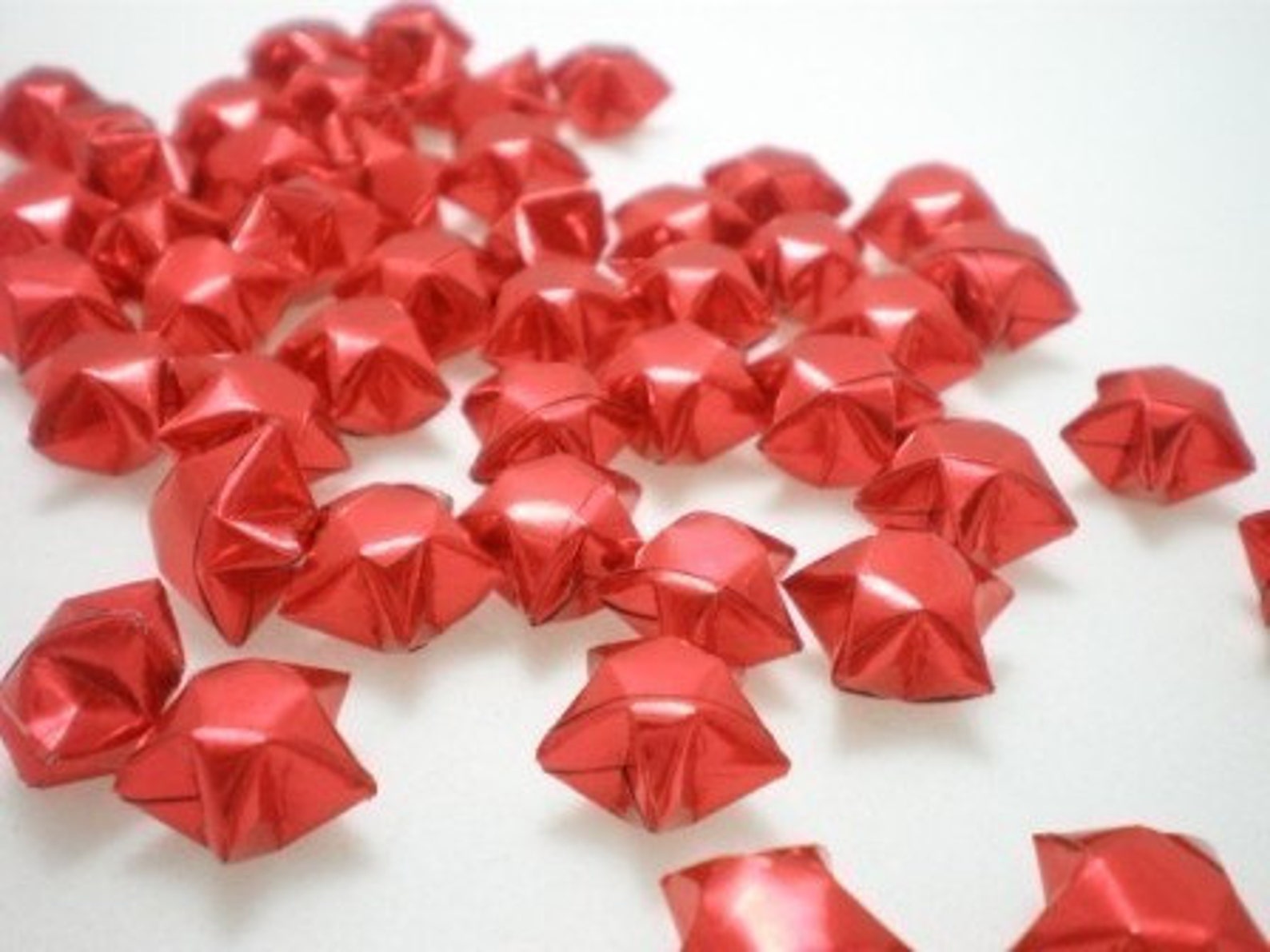 100 Fiery Red Origami Lucky Stars - Custom Order Available - Etsy
