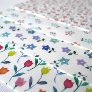 Aquarell-Design - Petite Floral Designs Washi Chiyogami Papier Pack für japanische Origami Projekt - 20 Blatt (4 Designs)
