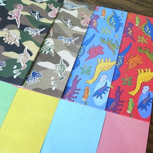 Dinosaurussen en fossielen - Fun Design Dubbelzijdig Japans Chiyogami Origami Paper Pack 20 vellen (4 ontwerpen)