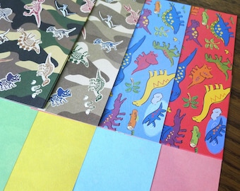 Dinosaurs and Fossils - Fun Design Double sided Japanese Chiyogami Origami Paper Pack 20 sheets (4 designs)