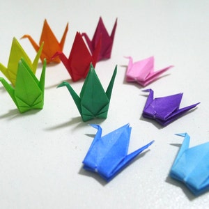 20 10 pairs Miniature Traditional Japanese Origami Paper Cranes image 4