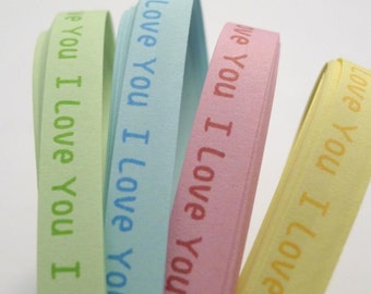 I LOVE YOU - Baby Pastel Origami Lucky Star Folding Paper (Complete set of 4 colors - 120 strips)