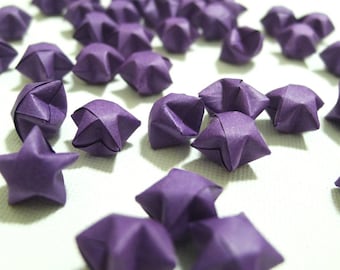 100 Violet Origami Lucky Stars
