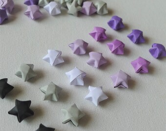 100 Tuxedo Game (Purple & Gray theme) Gradient Origami Lucky Stars (USD35 Free Ship Worldwide*)