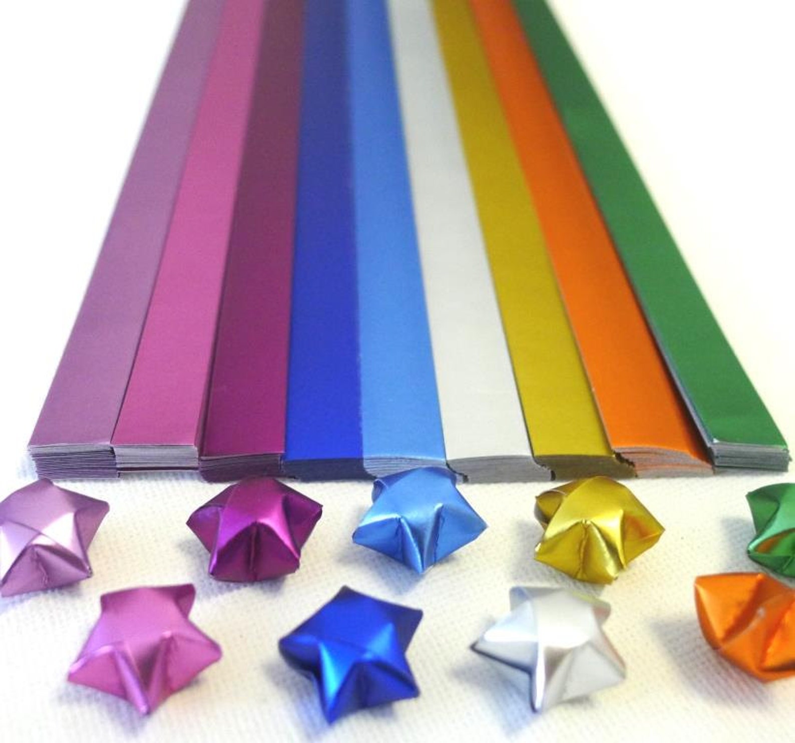 Cool Shine Origami Lucky Star Paper Strips 90 Strips Pack Etsy