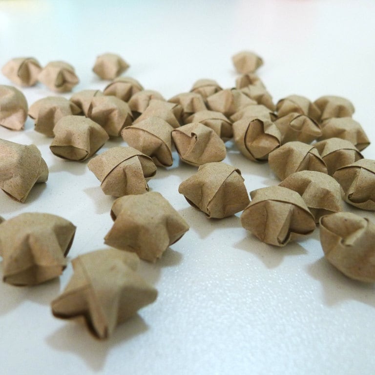 100 Recycled Craft Paper Brown Origami Lucky Stars Custom Etsy