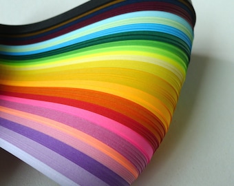 Palette of Rainbow - 24 Assorted Shades Long Origami Star Paper Strips - 120 strips bundle  (Free Ship worldwide for order more than USD35)