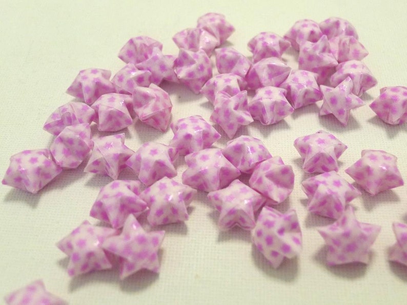 80 Romantic Purple Lilac Vellum Glow in Dark Origami Lucky Stars Free Ship worldwide for order more than USD35 image 3