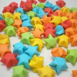 100 Rainbow Shower Origami Lucky Stars - Etsy