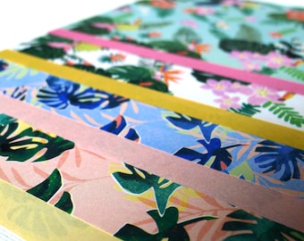 Tropical Paradise - Double sided printed Chiyogami Paper Pack - 20 sheets (4 designs)