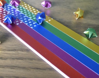 2 Way Cool Shine with Hearts Origami Lucky Star Paper Strips - 115-120 strips pack (USD35 Free Ship Worldwide*)