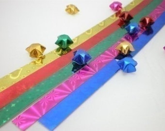 Tiras de papel Holograma Gemstone Origami Lucky Star - paquete de 90 tiras (USD 35 envío gratuito a todo el mundo)