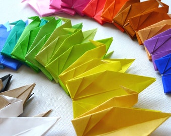 22 Beautiful Large Colorful Japanese Origami Paper Cranes made with 6' x 6' sheets  (Free Ship worldwide for order more than USD35)