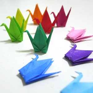 20 10 pairs Miniature Traditional Japanese Origami Paper Cranes image 2