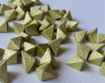 50 Shimmer Gold - Magical Fairy Dust Korean Origami Lucky Stars a.k.a. Origami Crane Eggs  (Free Ship worldwide for order more than USD35)