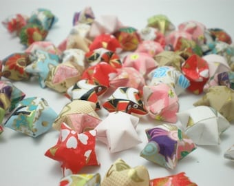 50 Washi Chiyogami Origami Lucky Stars made with Yuzen Paper  (Free Ship worldwide for order more than USD35)