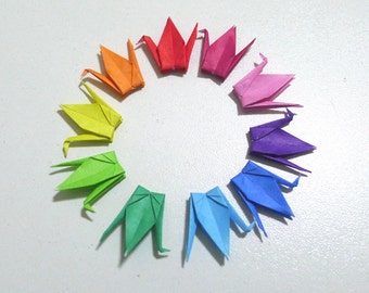 20 (10 pairs) Miniature Traditional Japanese Origami Paper Cranes