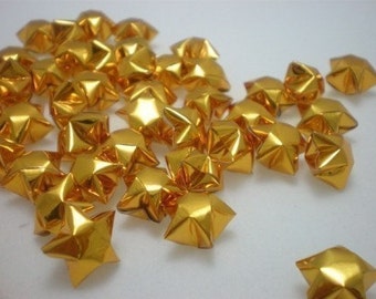 100 Sparkling Gold Origami Lucky Stars  (Free Ship worldwide for order more than USD35)