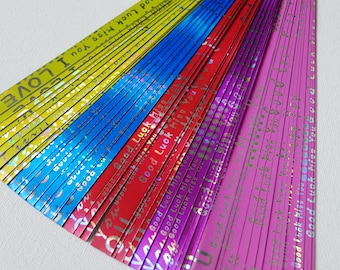 Whispered Messages - Diamond Sparkle Origami Lucky Star Folding Paper - bundle of 80 strips