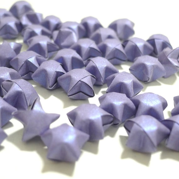 Purple Lucky Stars, Purple Origami Lucky Star, Origami Stars, Handmade,  Purple