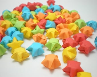 100 Rainbow Shower Origami Lucky Stars