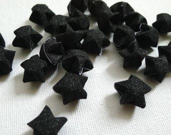 80 Black Diamond Shimmer Magical Fairy Dust Origami Lucky Stars  (Free Ship worldwide for order more than USD35)