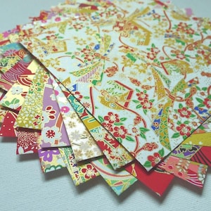 Washi Chiyogami Paper Pack for Traditional Japanese Origami Paper Project- 14cm 20 sheets  (USD35 Free Ship Worldwide*)