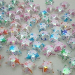 100 Starry Starry Night Pearlescent Origami Lucky Stars image 2