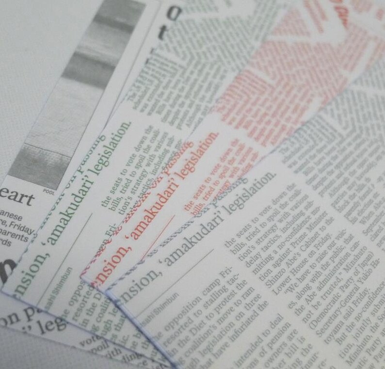 Newsprint Alphabetic Character 4 Color Paper Pack for Etsy