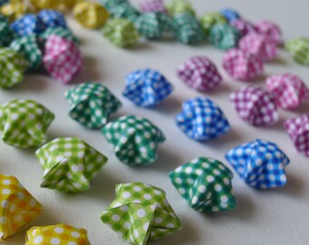 50 Large size Sweet Candy Rainbow Polka Dot Origami Lucky Stars