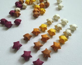 100 Autumn Leaves (Brown & Orange theme) Gradient Origami Lucky Stars  (Free Ship worldwide for order more than USD35)