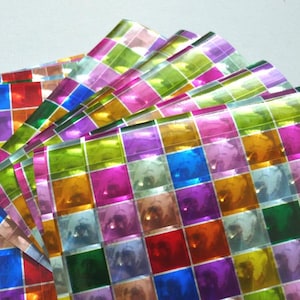 3D Pattern of Check - Poly Paper Pack for Origami Project- 10 sheets