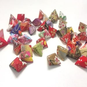 50 Beautiful Washi Chiyogami Korean Origami Lucky Stars a.k.a. Origami Crane Eggs  (Free Ship worldwide for order more than USD35)