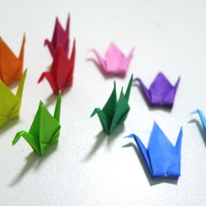 20 10 pairs Miniature Traditional Japanese Origami Paper Cranes image 3