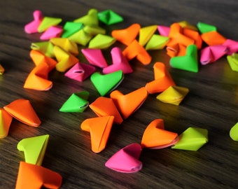 50 Juicy Rainbow Burst Origami Lucky Hearts (USD35 Free Ship Worldwide*)