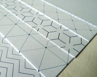 Mono Geometric Design Printed Paper pack  - 25 sheets