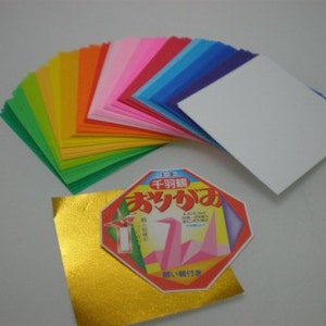 Confezione di carta quadrata in miniatura da 250 pezzi per la piegatura della gru di carta origami giapponese