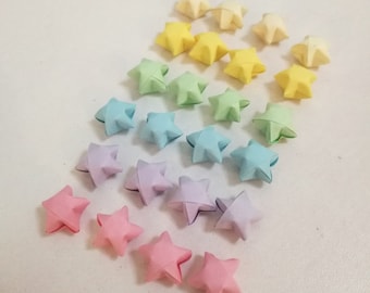 100 babyzachte pastelkleurige origami-gelukssterren (wereldwijd gratis verzending voor bestellingen van meer dan USD 35)