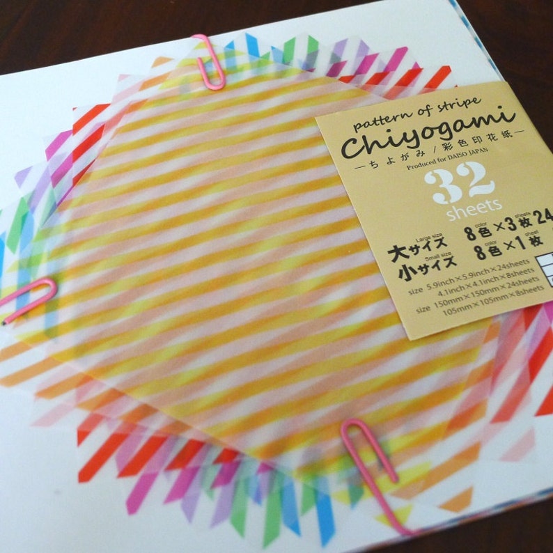 Patterns of Stripe - Pretty Rainbow Translucent Vellum Origami Paper ...