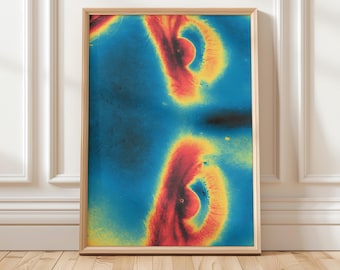 Abstract Heat Map Eye Art Print • Modern Psychedelic Wall Art • Colourful Surreal Eye Poster • Vibrant Contemporary Decor • Large Art Print