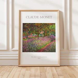 Monet Garden Art Print: Floral Impressionist Home Decor Wall Art