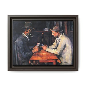 Les Joueurs de cartes, Paul Cézanne | Oprawiony wydruk na płótnie, dekoracje w stylu vintage, sztuka ścienna do domu, prezent dla miłośników sztuki, wyjątkowy akcent pokoju