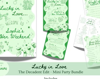 Zaproszenie na wieczór panieński i zaproszenie Lucky in Love, Dublin Bachelorette Digital Download