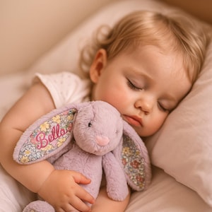 Embroidered Easter Bunny Rabbit, Personalized Bunny Rabbit Toy, Easter Gift, Monogrammed Bunny Rabbit, Girl Gift Baby Shower Christmas gifts