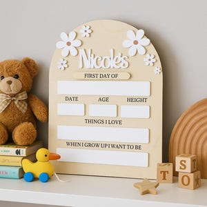 First Day Of School Sign, Custom First Day Of School Board, Back To School Sign,  Back To School Photo Prop First And Last Day School Sign