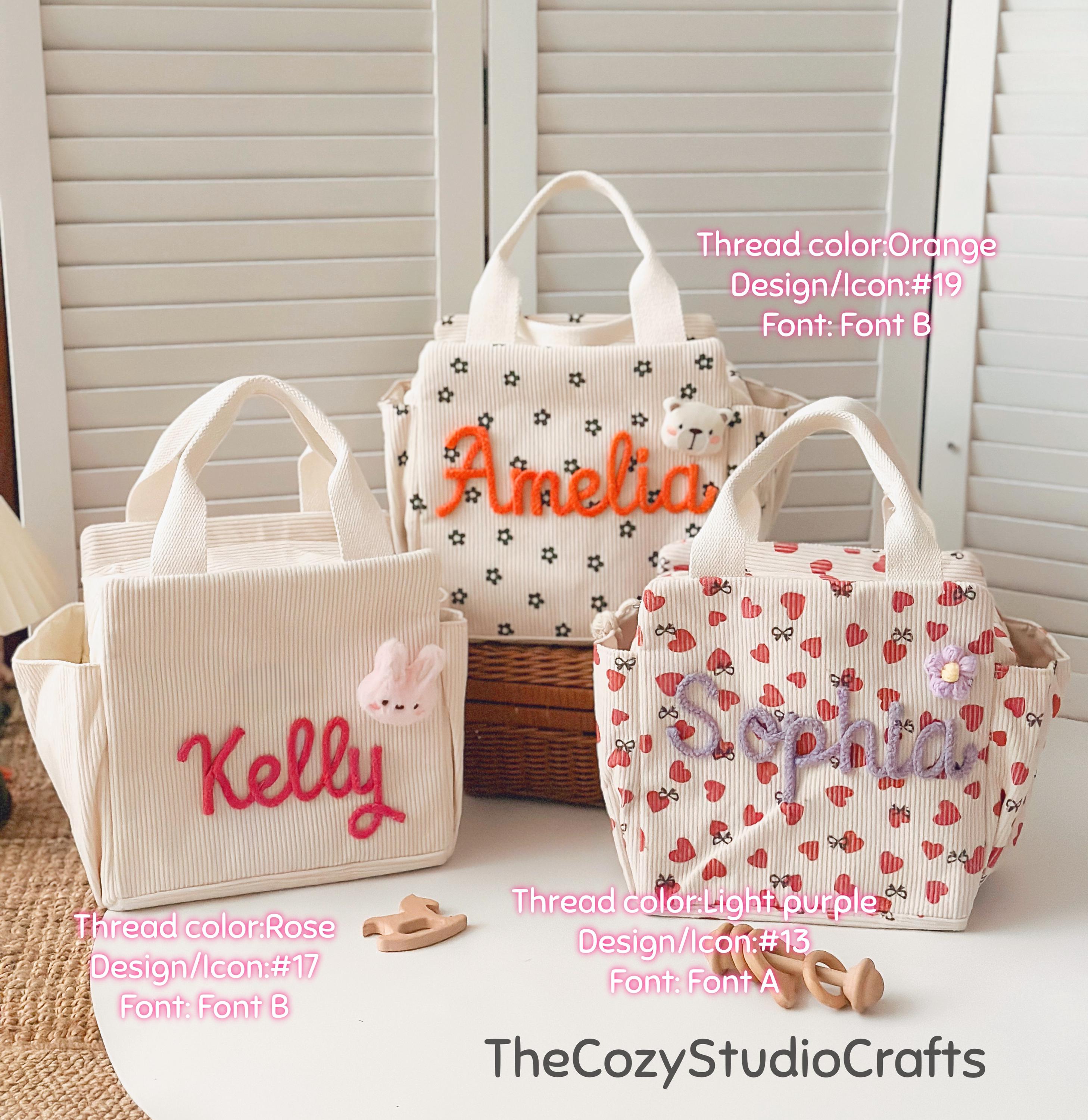 Personalized Kids Lunch Bag, Lunchbox Bag, Handmade Corduroy Lunch Bag ...